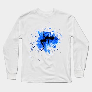 Blue Splash - Poledance art Long Sleeve T-Shirt